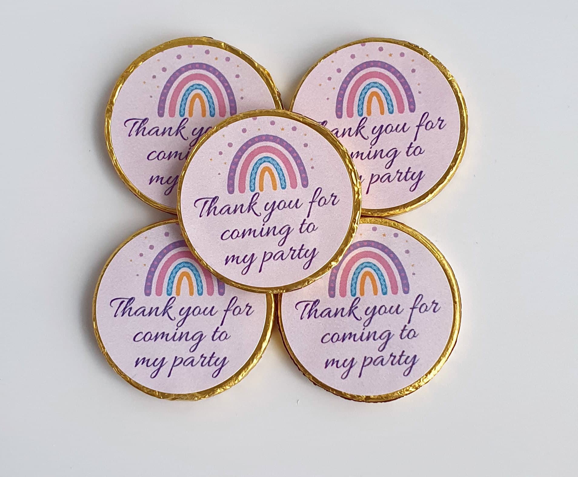 Personalized Purple Chocolate Coins | Party Favors