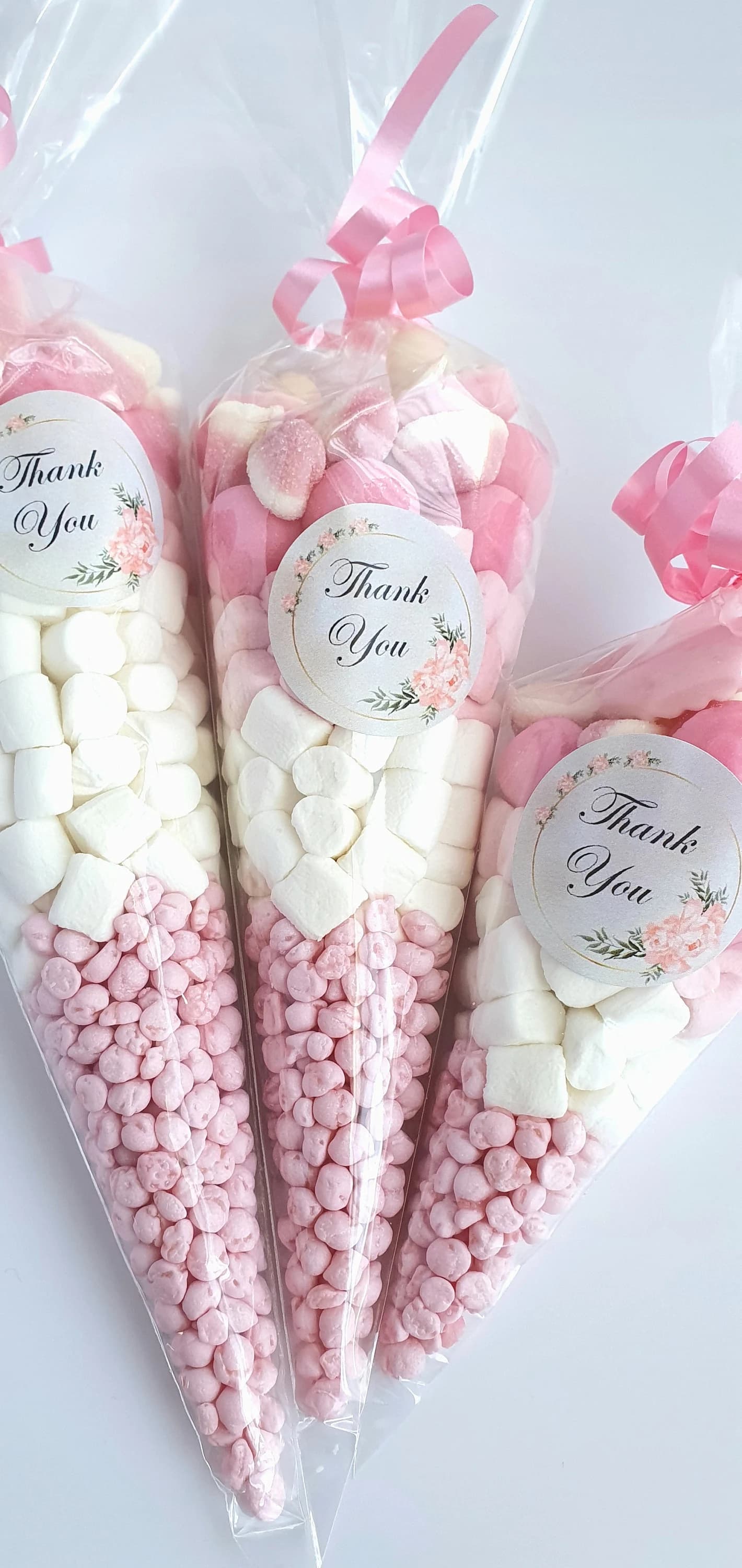 Personalised Pre Filled Halal Pink Sweet Cones | Bridal Shower | Birthday Parties | Baby Shower | Wedding Favours | Party Favours | Sweets - image 3