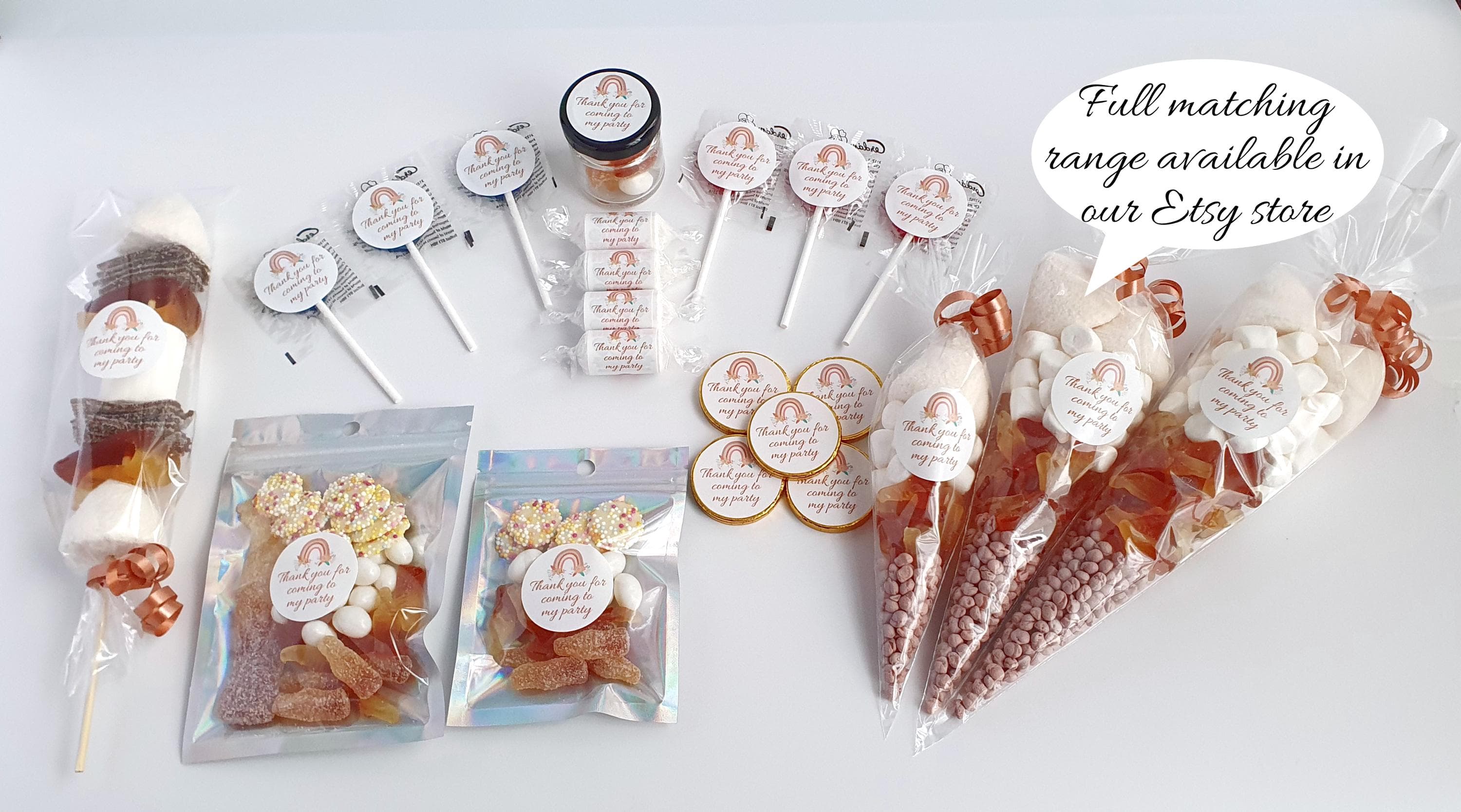 Personalised Pre Filled Halal Brown Sweet Cones | Bridal Shower | Birthday Parties | Baby Shower | Wedding Favours | Party Favours | Sweets - image 3