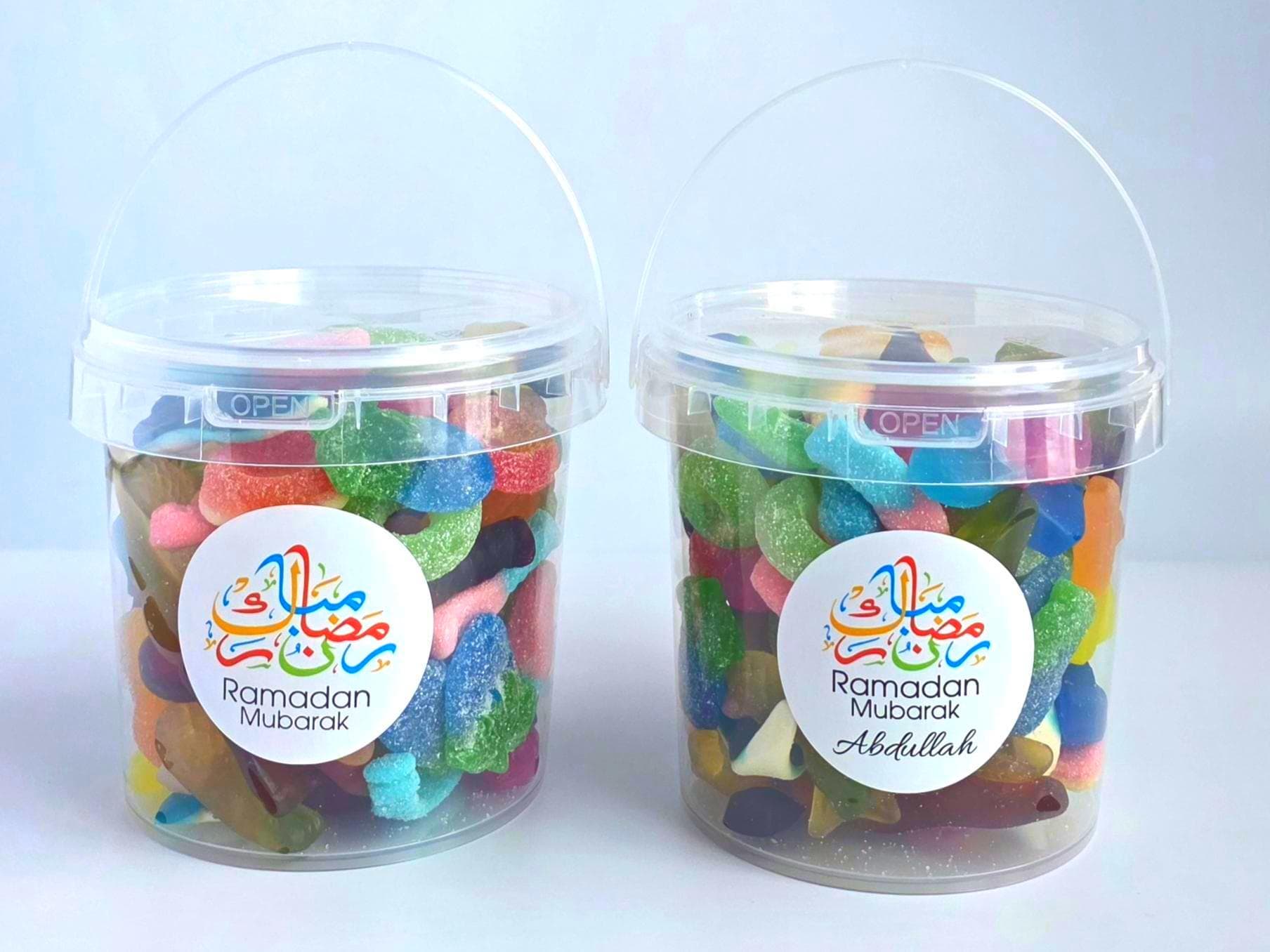 Eid and Ramadan Mubarak Sweet Buckets | 650g Mixed Halal Sweets Gift | Ramadan Treat Box | Eid Gifts For Kids And Family - image 3
