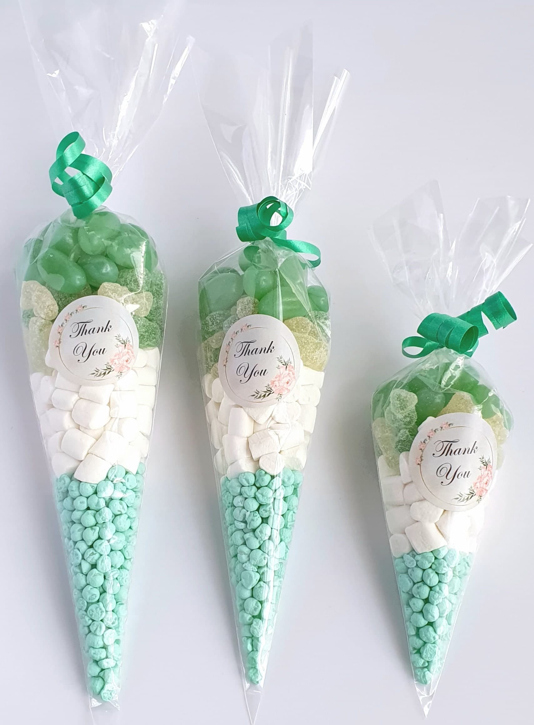 Personalised Pre Filled Halal Green Sweet Cones | Bridal Shower | Birthday Parties | Baby Shower | Wedding Favours | Party Favours | Sweets - image 3