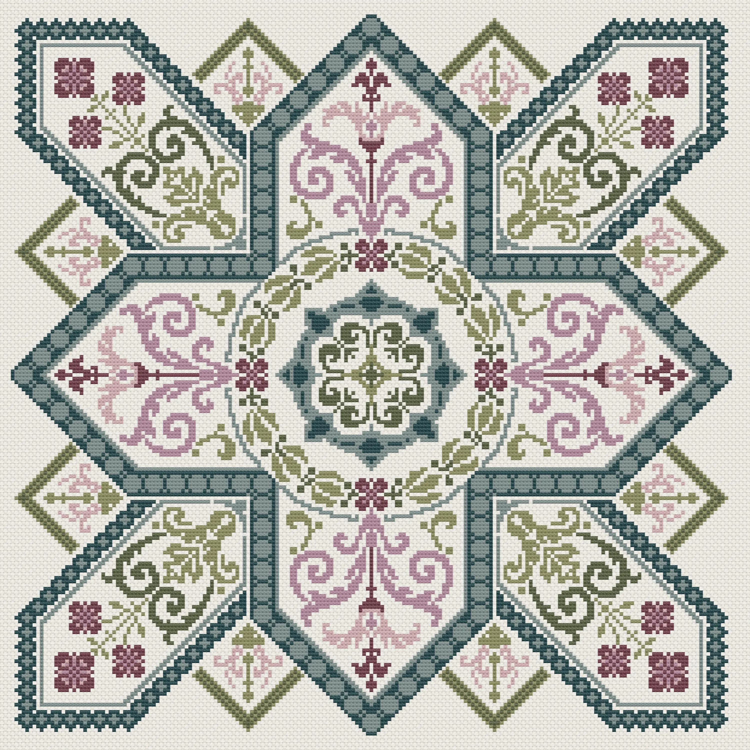 Antique Sampler | Counted Cross Stitch Pattern | Samplers & Patterns | Instant download | PDF | Pattern Keeper | Cross Stitch Saga - image 3
