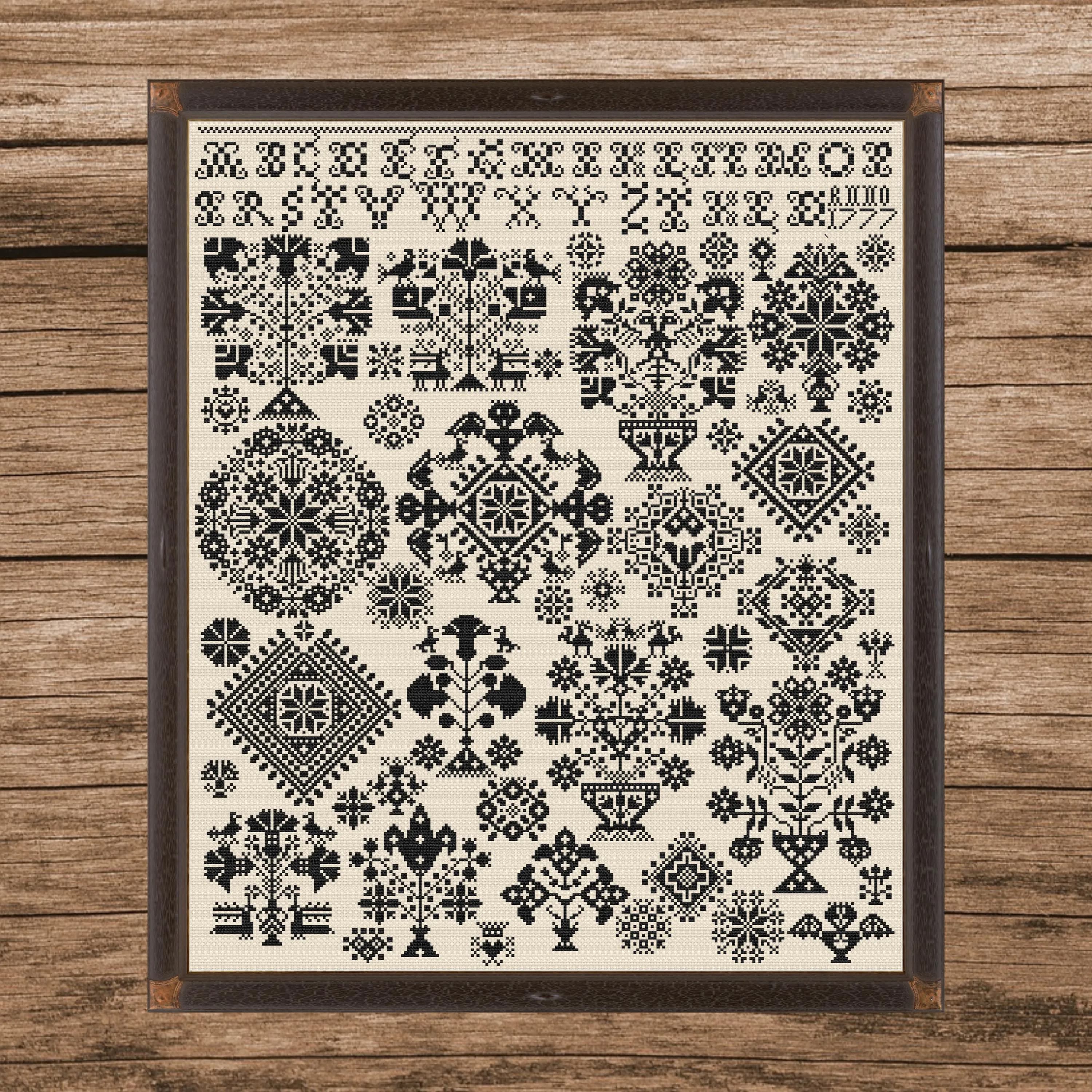 Vierlande Sampler 1777 | Counted Cross Stitch Pattern | Antique Sampler | Instant download | PDF | Pattern Keeper | Cross Stitch Saga