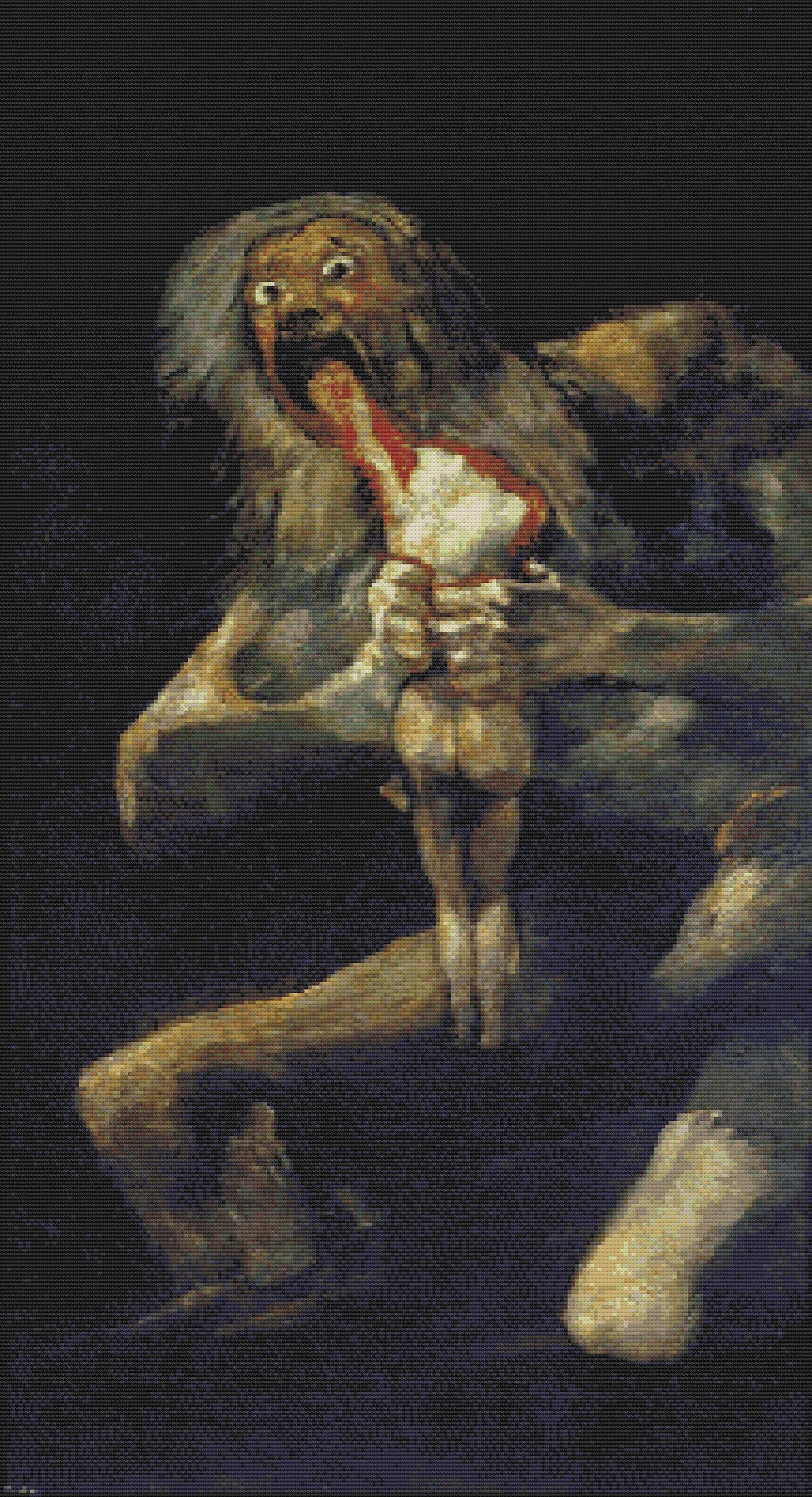 Saturn Devouring His Son Cross Stitch Pattern | Goya Painting (PDF) - image 3