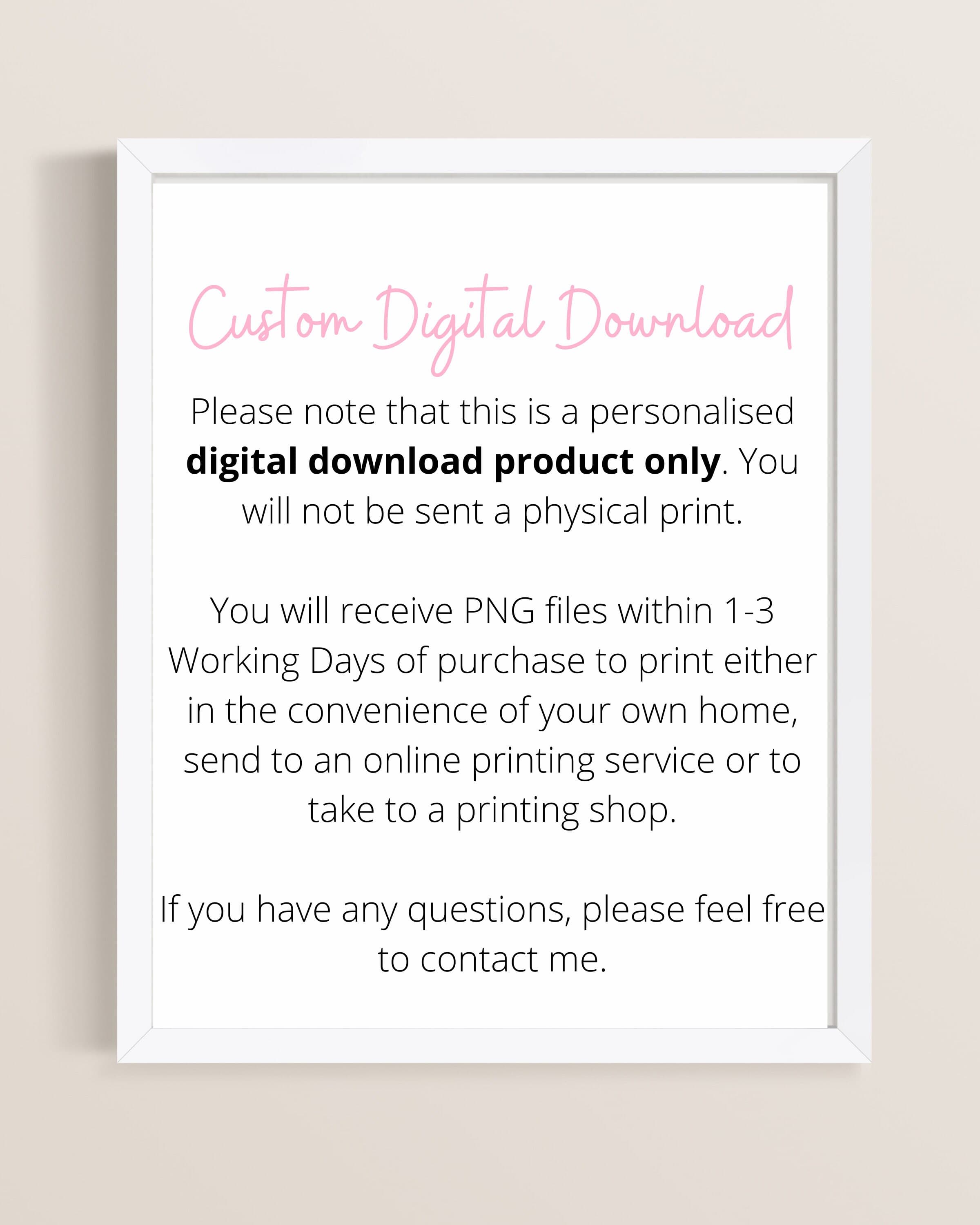 Personalized Floral Wreath Print, Pink Watercolor Nursery Decor (Digital Download) - image 5