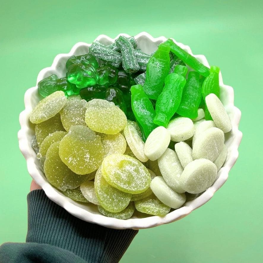 Green Swedish Candy Mix | Sweet & Sour Gummies (1/2 lbs)