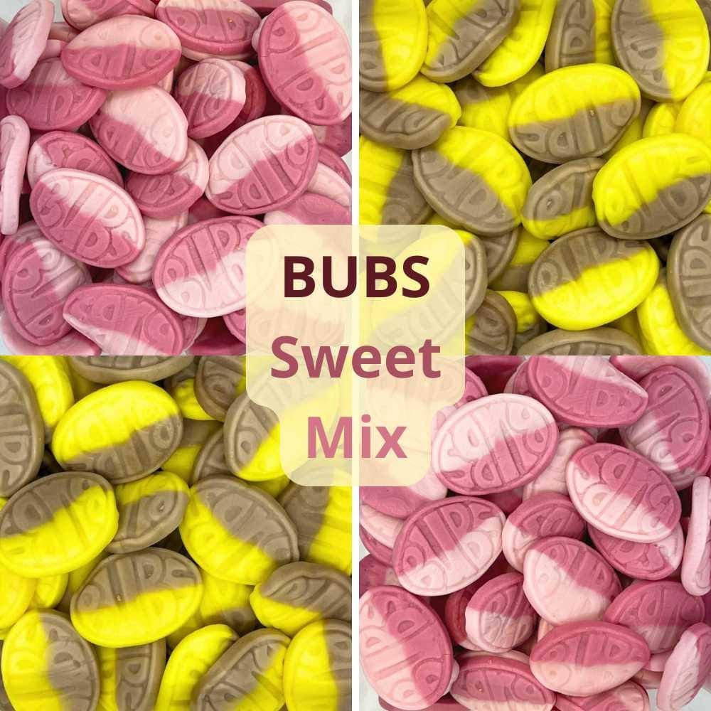 BUBS Sweet Mix – Banana Toffee & Wild Strawberry Pomegranate | Swedish Vegan Candy | Pick and Mix