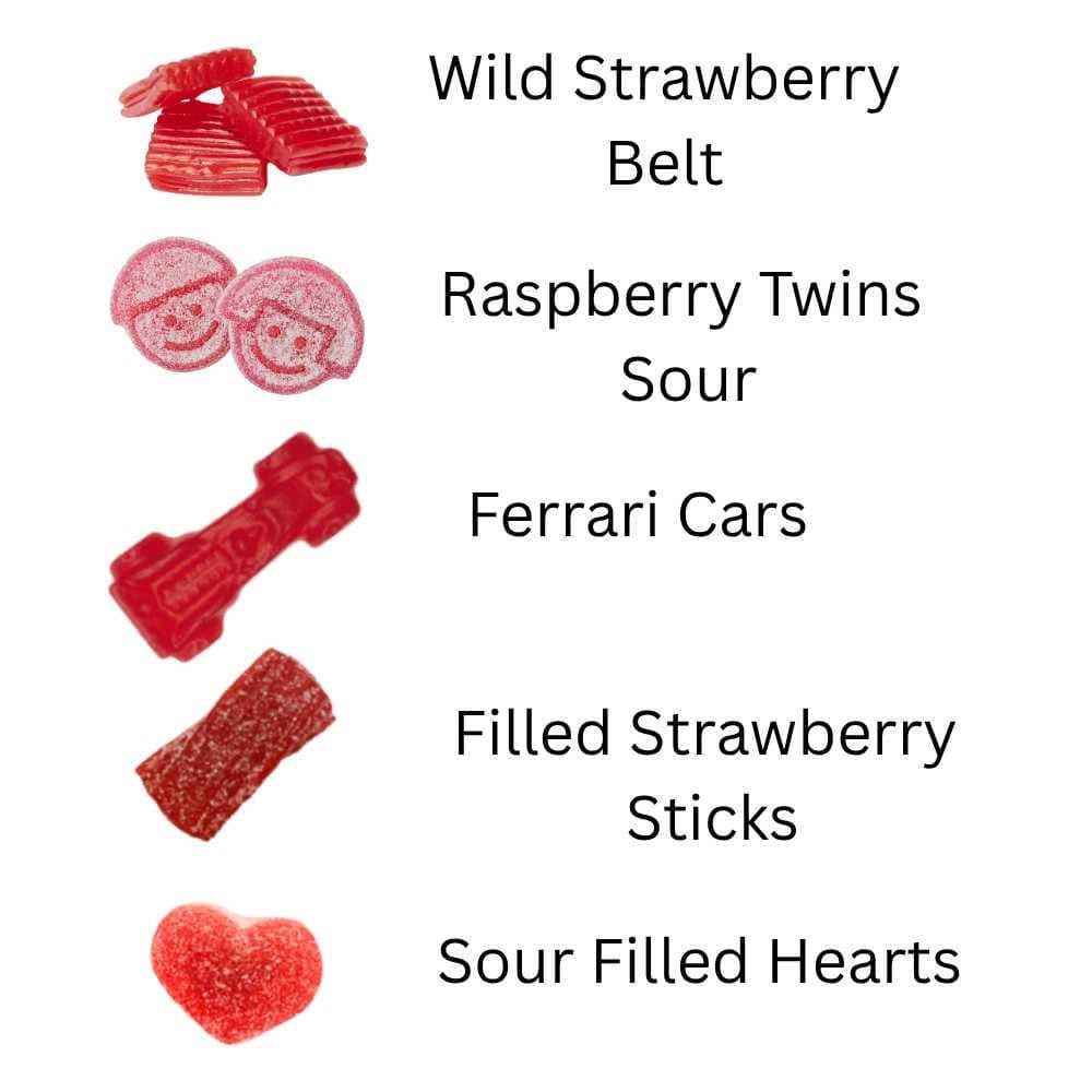 Red Candy Mix | Swedish Candy – Mixed Swedish Candy Plate 1/2 lbs/227g