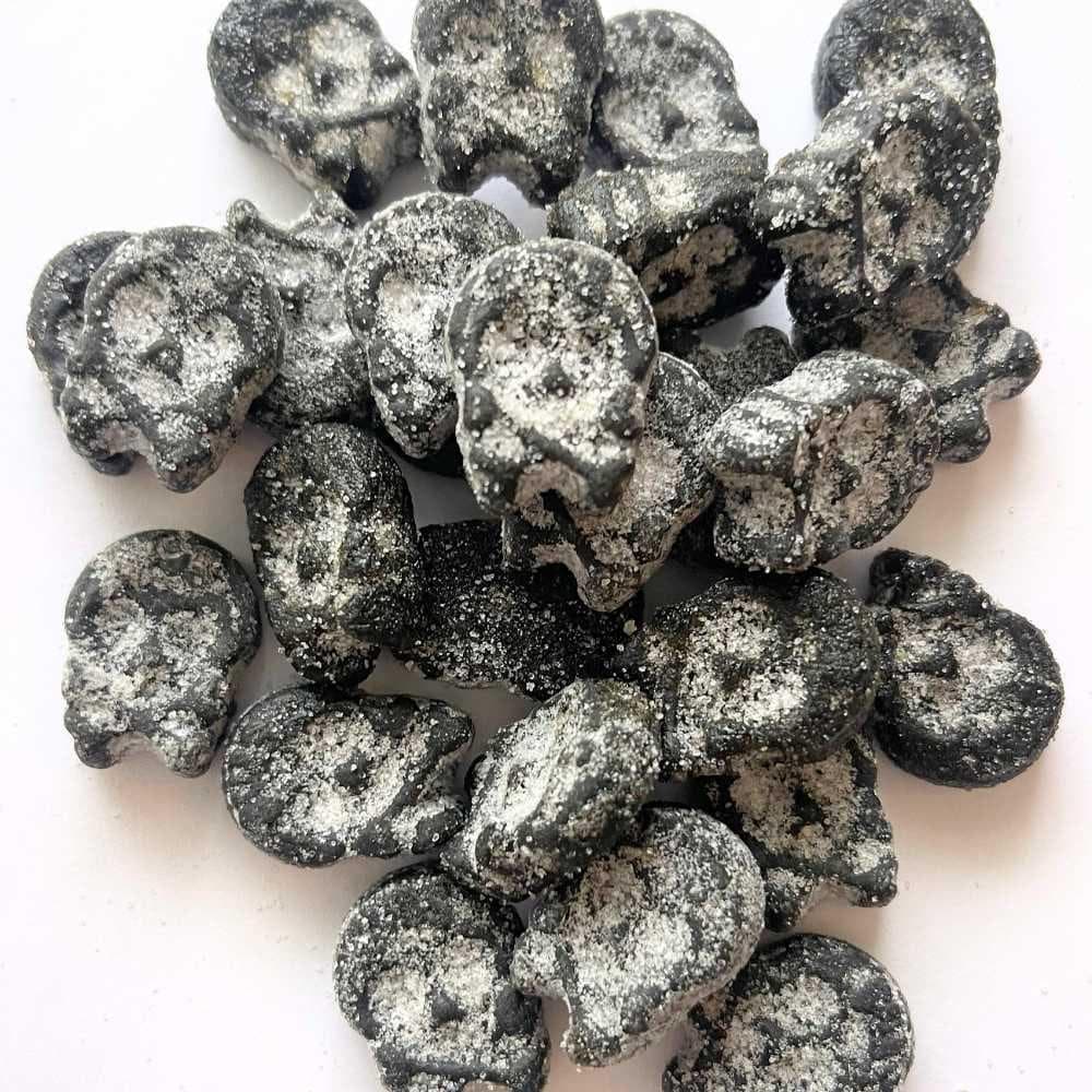 Bubs Mini Salty Licorice Skulls - Swedish Candy by Bubs, Vegan-Friendly, Unique Nordic Sweets