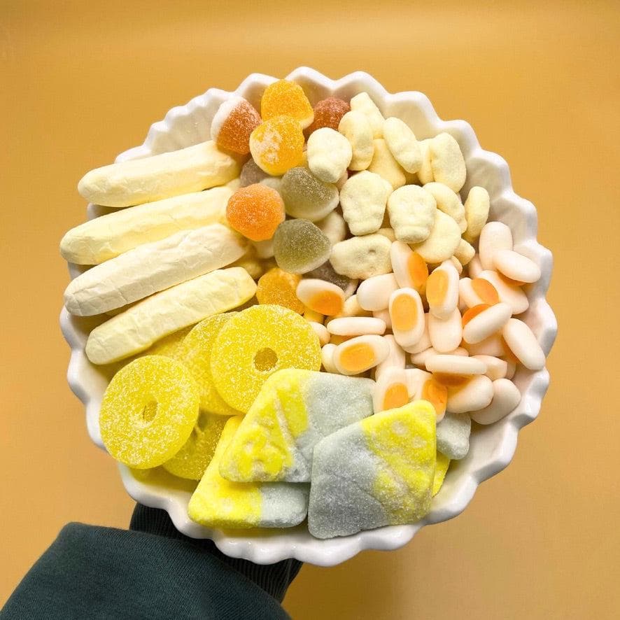Yellow Swedish Candy Mix | Fruity, Sour Gummies (1/2 lbs)