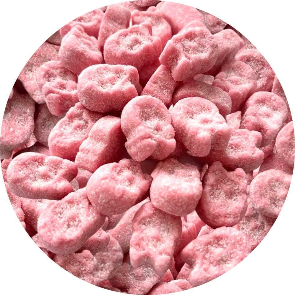 Vegan Raspberry Skull Candy – Sour Swedish Bubs