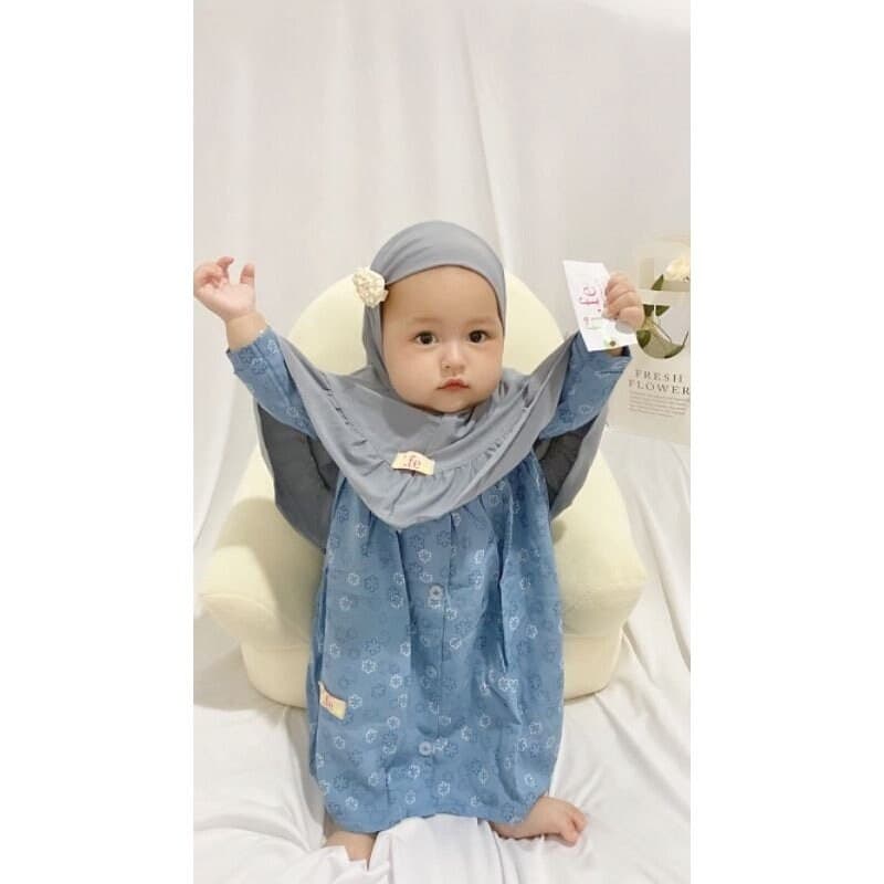 BUNGA 0 - 3 months Baby abaya Sets Hijab, muslim baby hijab sets - image 5