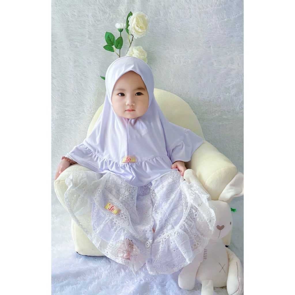 VALERY 4-12 months Baby abaya Sets Hijab, muslim baby hijab sets, baby dress hijab wedding - image 5