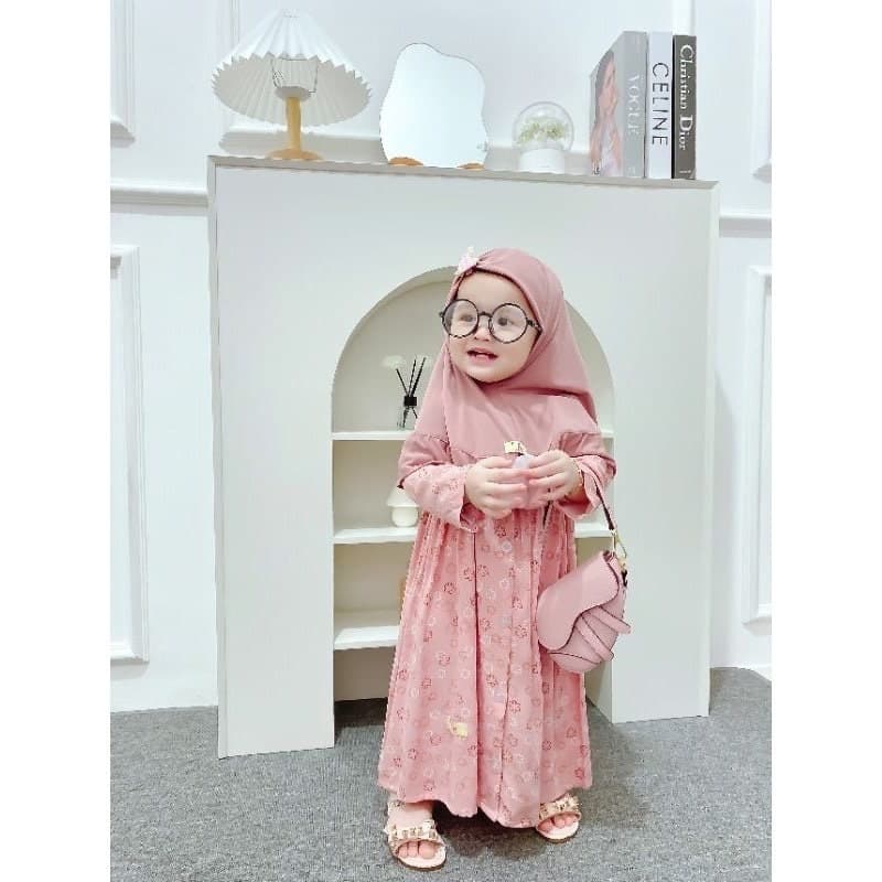 BUNGA 1-2 year Baby abaya Sets Hijab, muslim baby hijab sets