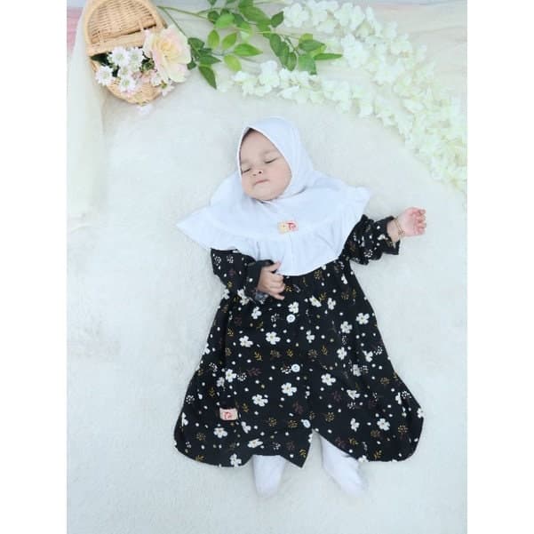ANNISA  1 - 2 Year Baby abaya Sets Hijab, Muslim baby hijab sets - image 3
