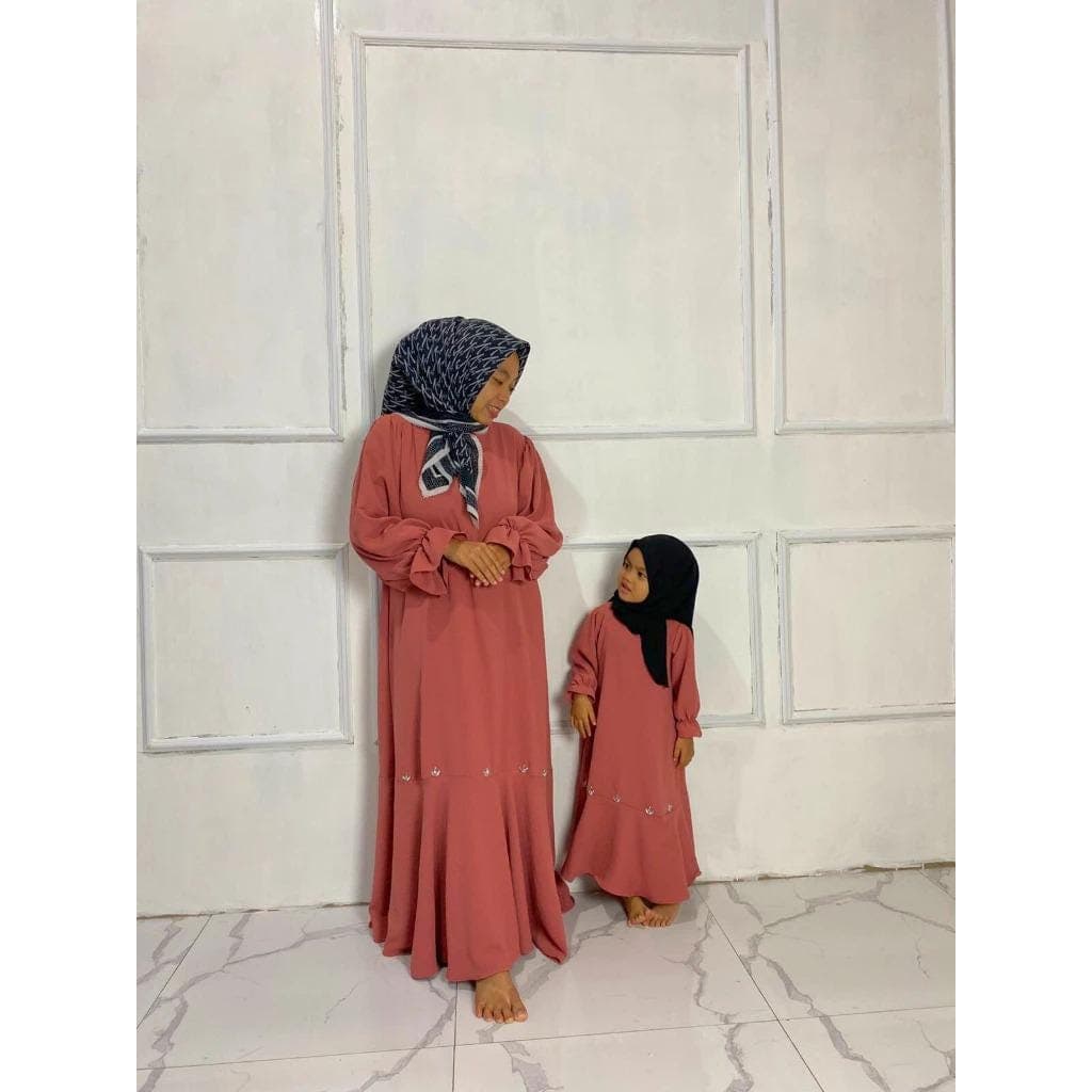 Me and Mommy KANZA Abaya with beads, Muslim Modest Autumn Outfit