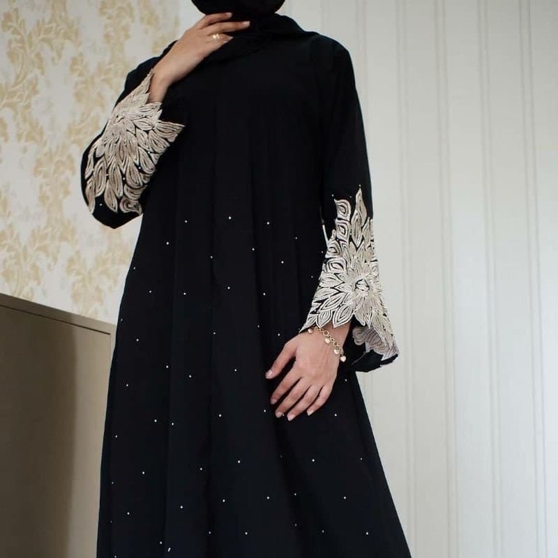 SONIA Black Me and Mommy abaya set pashmina, Saudi baby girl abaya sets, Umrah baby girl abaya set - image 5