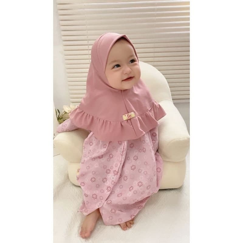 BUNGA 4-12 months Baby abaya Sets Hijab, muslim baby hijab sets - image 4