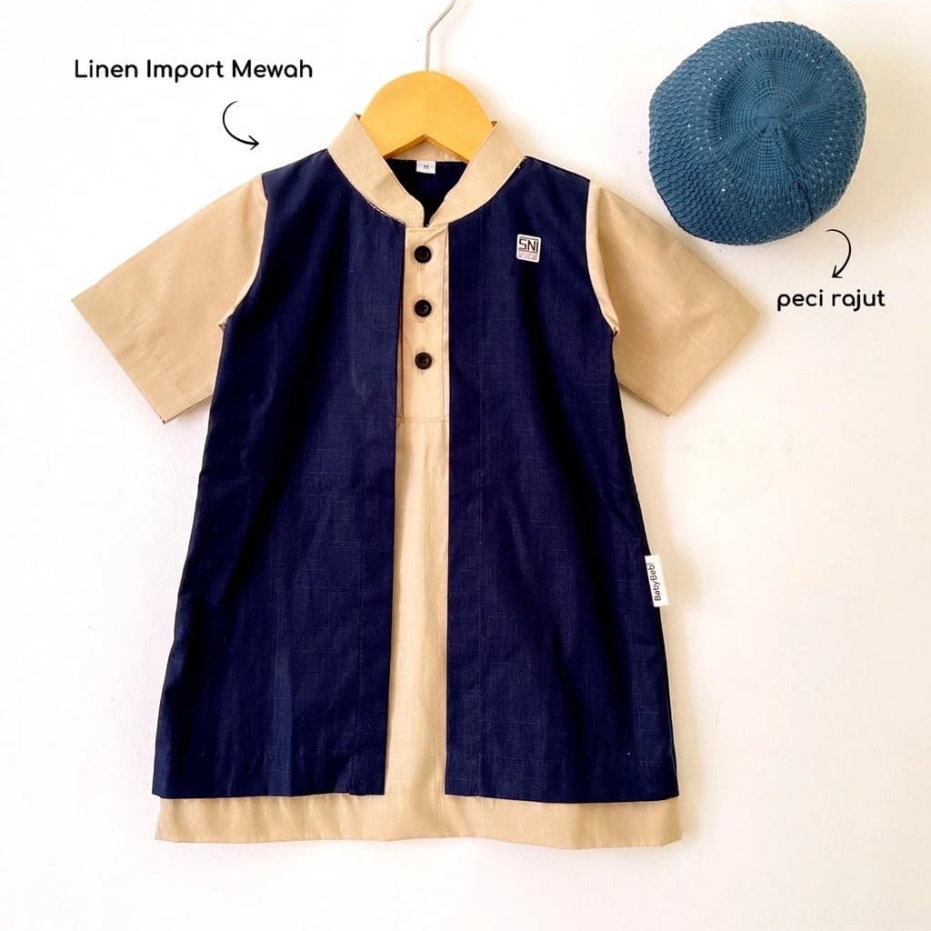 EXCLUSSIVE 0-12 months Baby Pakistani Khamis, baby boy islamic Qamis - image 2