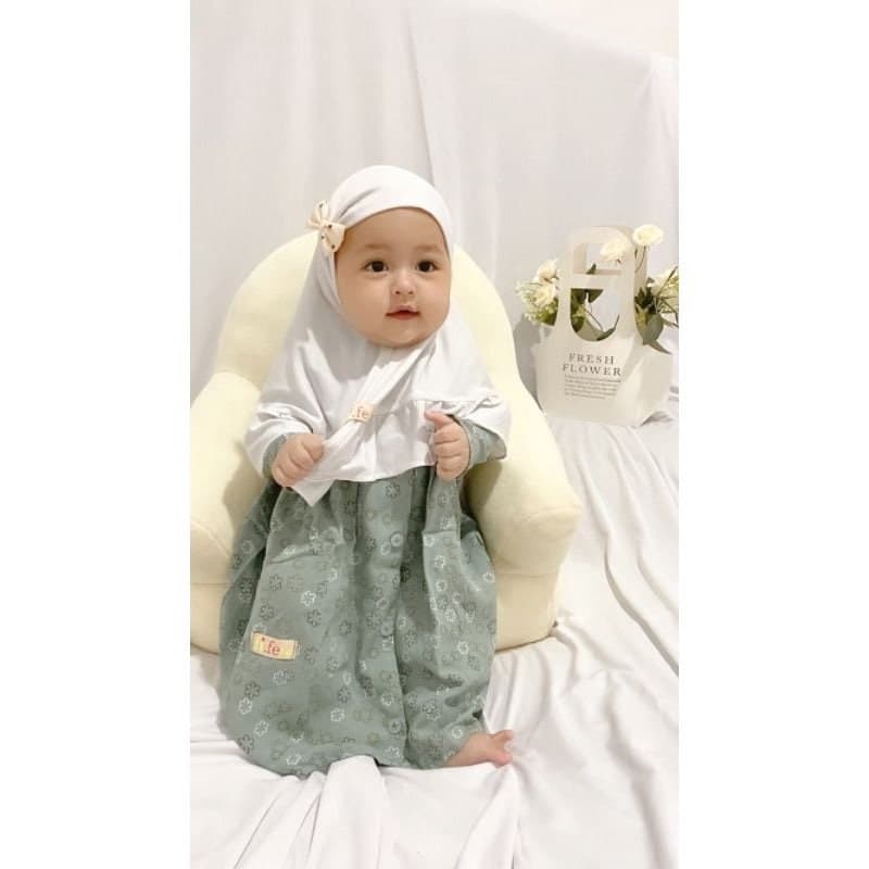 BUNGA 4-12 months Baby abaya Sets Hijab, muslim baby hijab sets