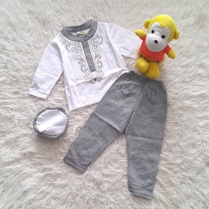 6 - 18 month Embroidery Muslim baby boy sets, abaya sets baby boy - image 3