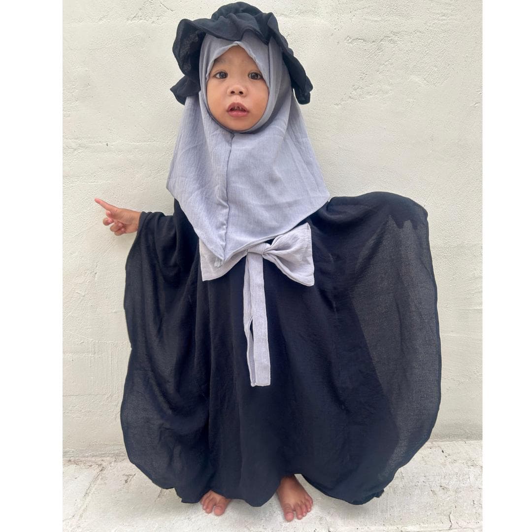 HASNA KAFTAN Black 0 - 2 years old Batwing Baby Abaya Set