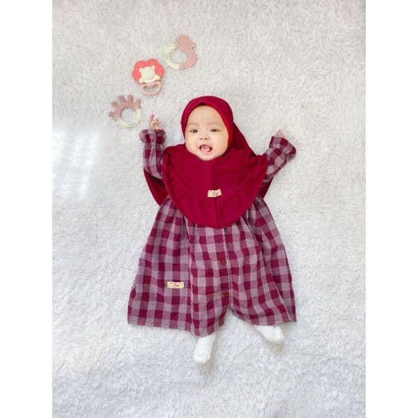 SQUARE 0 - 3 months Baby abaya Sets Hijab, muslim baby hijab sets