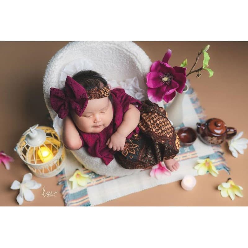 0-12 months Batik Baby girl sets, Baby Batik Photo costume - image 3