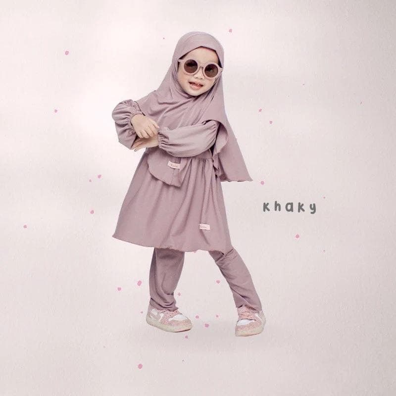 LUBNA Baby Tunic Hijab Set | Muslim Children's oneset | Ramadan and Eid Outfit - image 4