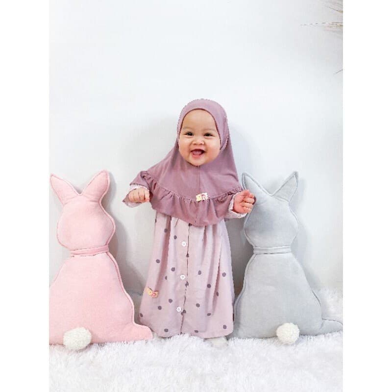 POLKA 1-2 year Baby abaya Sets Hijab, muslim baby hijab sets - image 3