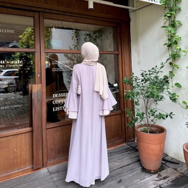 ARRA Lavender Elegance Abaya Outer - image 3