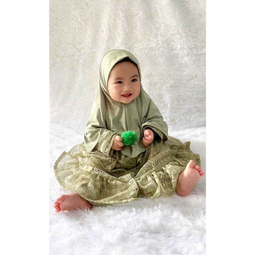VALERY 4-12 months Baby abaya Sets Hijab, muslim baby hijab sets, baby dress hijab wedding - image 4