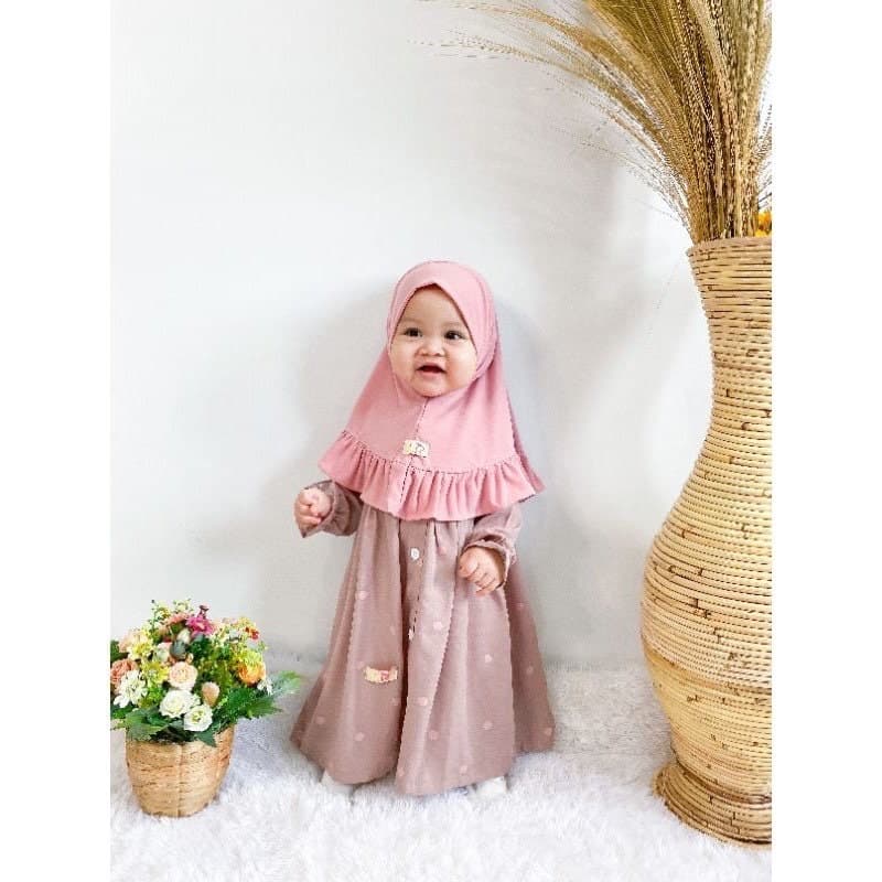 POLKA 1-2 year Baby abaya Sets Hijab, muslim baby hijab sets - image 5