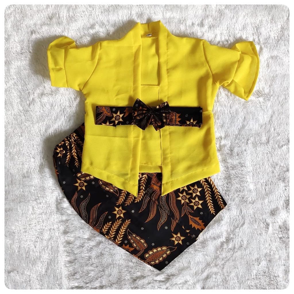 SIFON KUTUBARU 0- 2.5years baby Kebaya, Baby kebaya sets LONG batik  skirts, baby Kebaya sets batik skirts - image 4