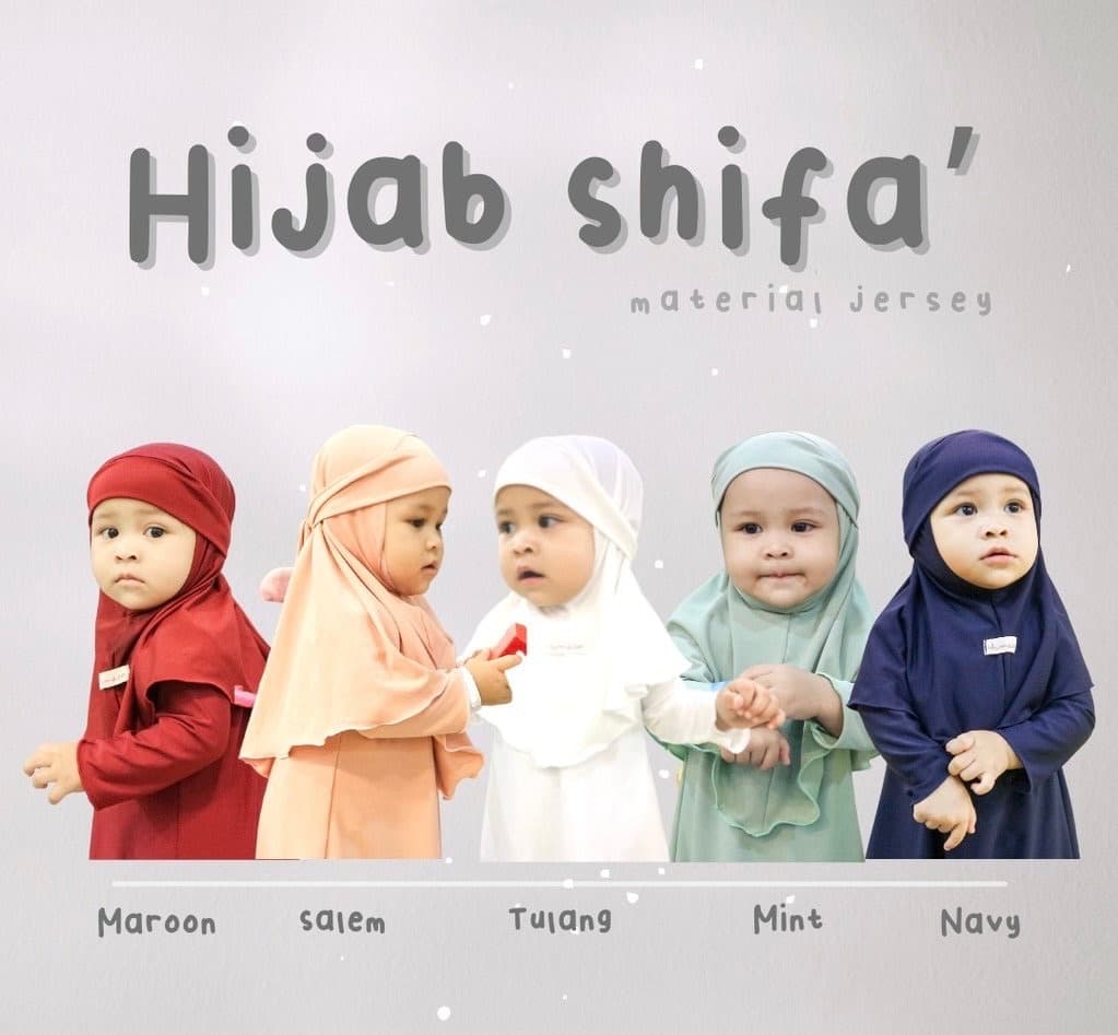 Shifa baby instant hijab with tie