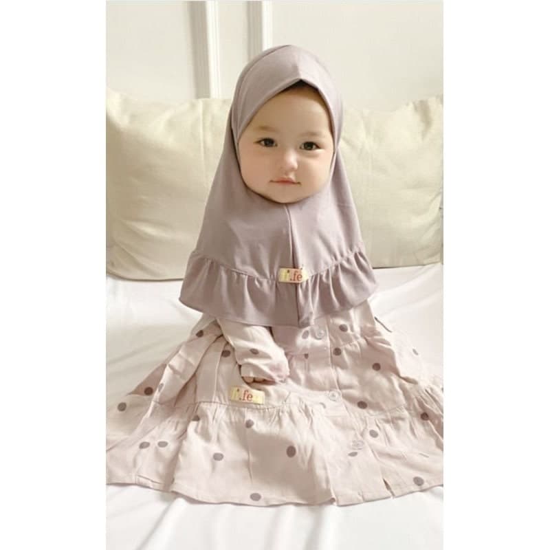POLKA 4 - 12 months Baby abaya Sets Hijab, muslim baby hijab sets - image 4