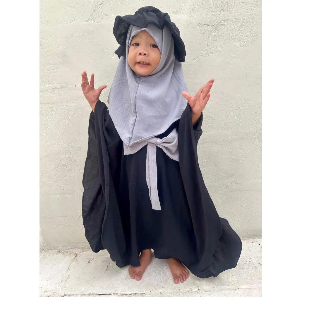 HASNA KAFTAN Black 0 - 2 years old Batwing Baby Abaya Set - image 3