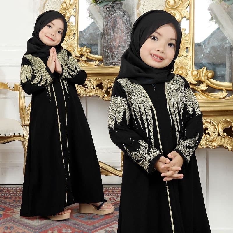 Me and Mommy SHAYBAH Black baby girl abaya set pashmina, Saudi baby girl abaya sets, Umrah baby girl abaya set