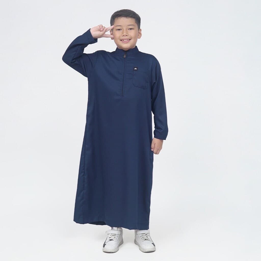 KHALIFAH long sleeve kids thobe, boy's arabian thobe, boy's umrah thobe - image 3