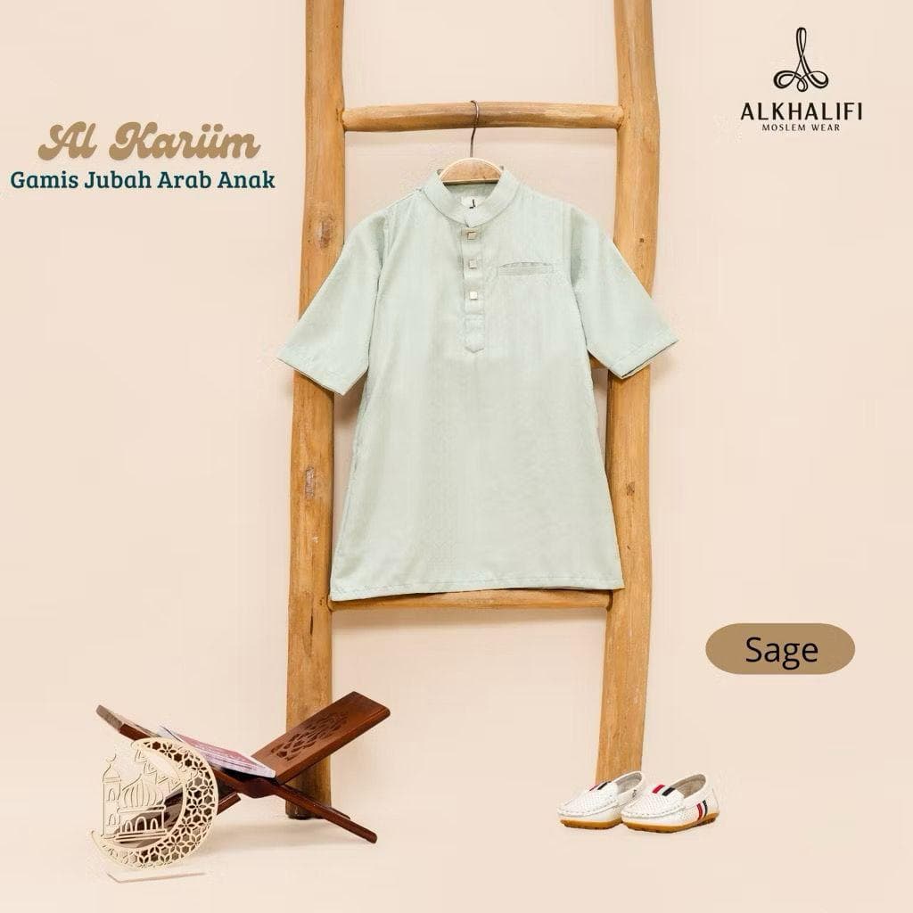 AL KARIIM Boy Khamis | Arabian Thobe for Ramadan and Eid, Muslim Hat (0-12 Months) - image 5