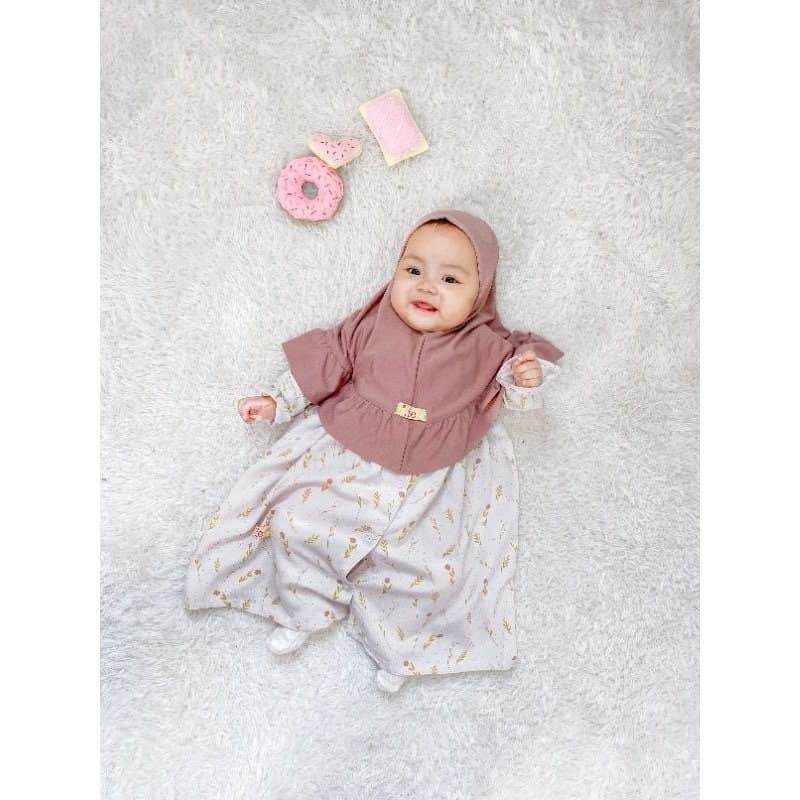 RAYON ROTAN 0 - 3 months Baby abaya Sets Hijab, muslim baby hijab sets - image 4