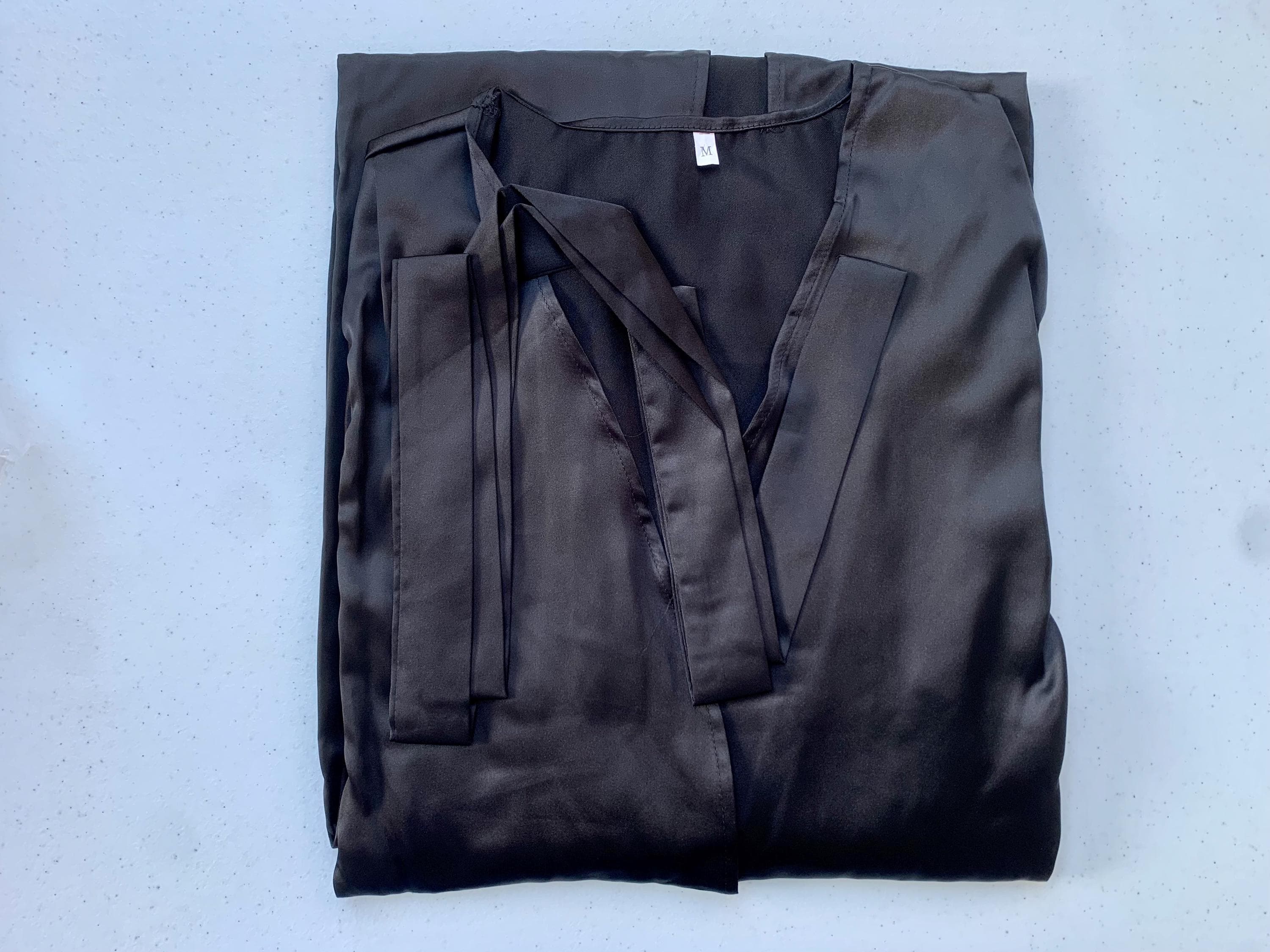 Satin Abaya with Pocket & Belt Puff Sleeves (Cardigan Only) - image 5