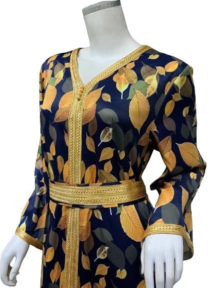 Traditional Moroccan Dress | Kaftan  Abaya Style With Waist Belt or Sash - image 5