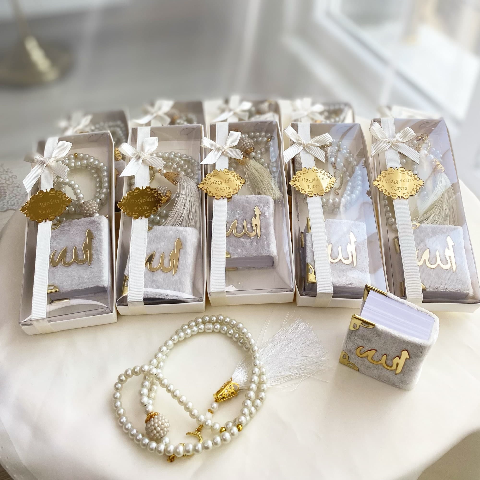 Mini Quran & Rosary Set: Islamic Wedding Favor, Aqiqah Gift