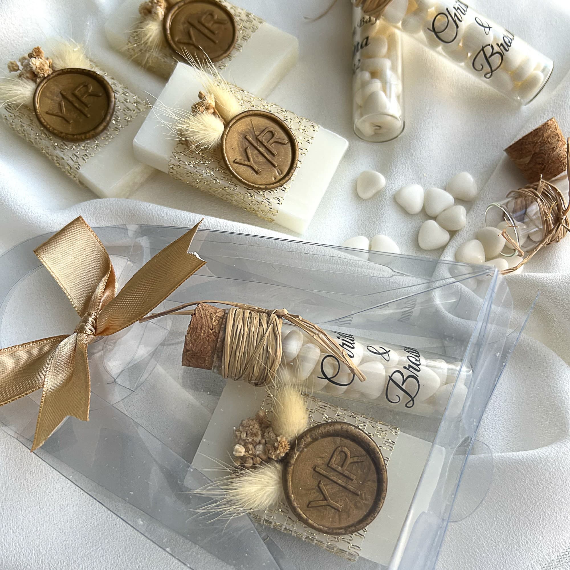 Rustic Wedding Favor Set, Candy and Soap Gift Bag - image 4