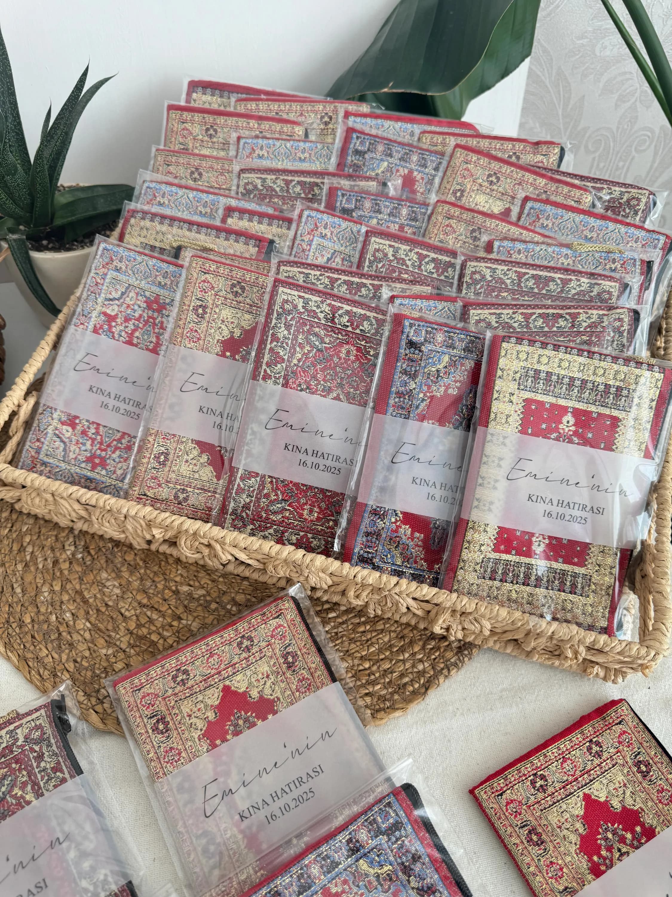 Henna Party Favor: Ethnic Patterned Mini Wallet on Personalized Card - image 5
