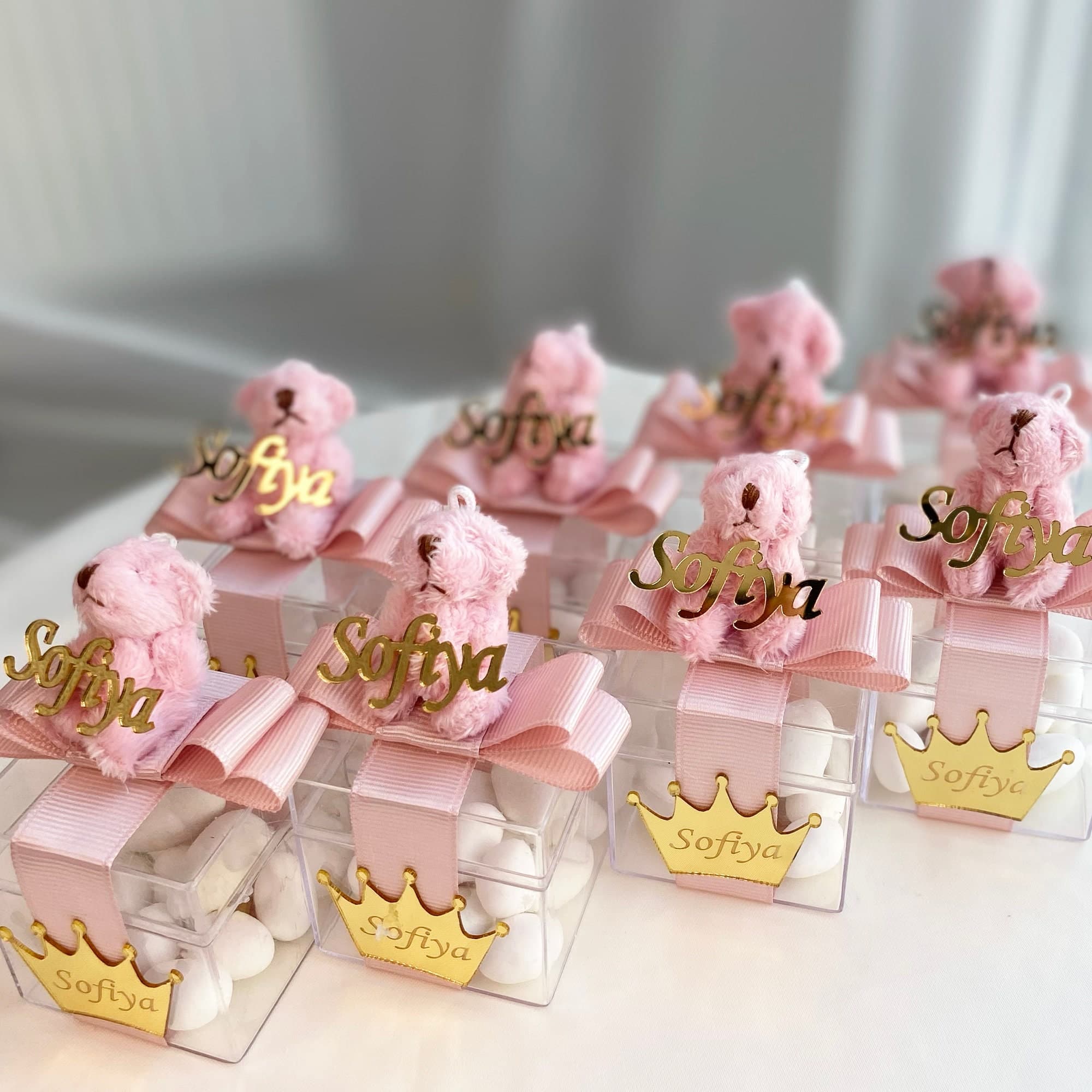 Personalized Teddy Bear Baby Shower Favors, Almond Candy - image 3