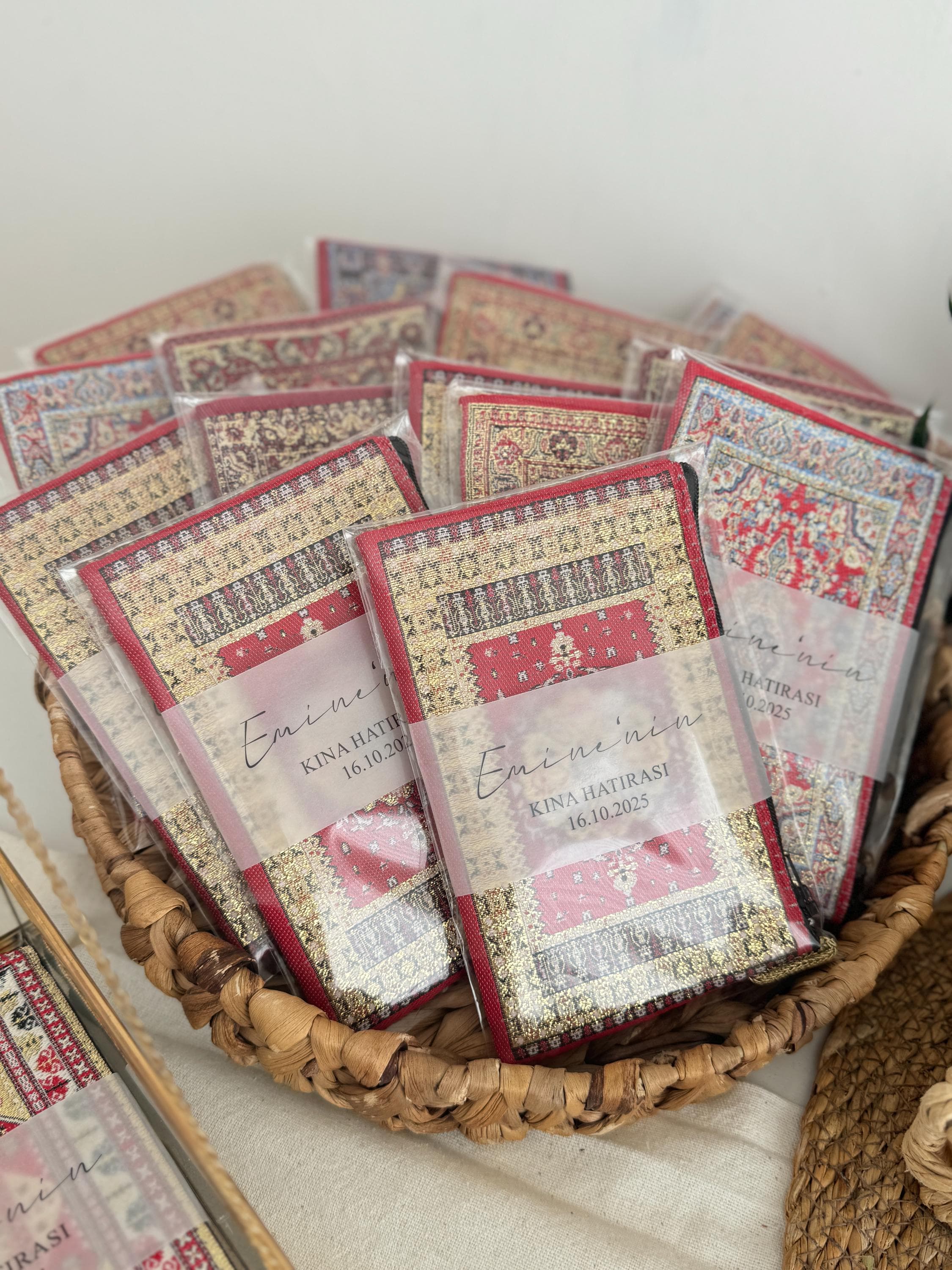 Henna Party Favor: Ethnic Patterned Mini Wallet on Personalized Card - image 3
