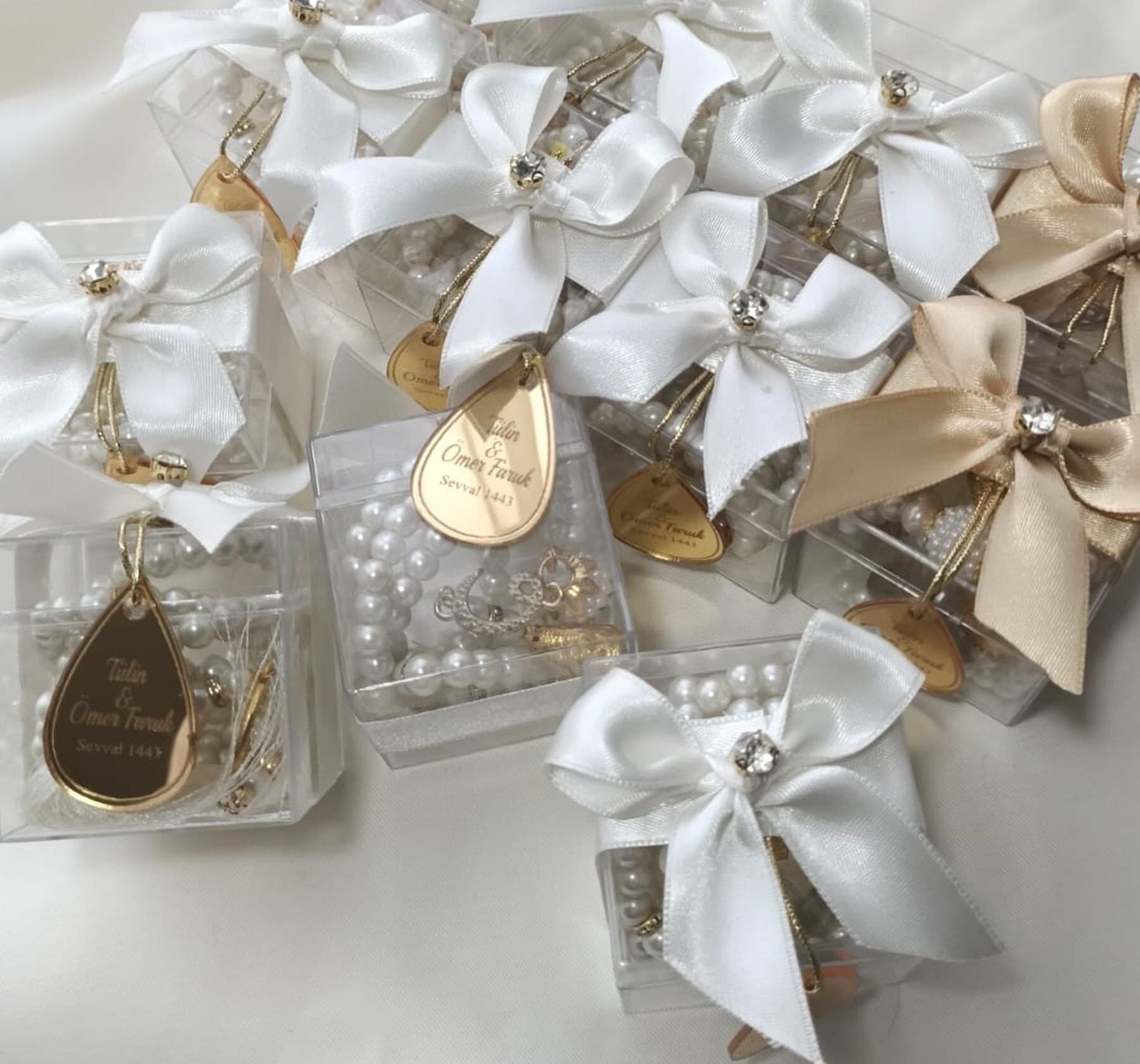 Personalized Islamic Tasbeeh Favor: Pearl Rosary Gift Box - image 4