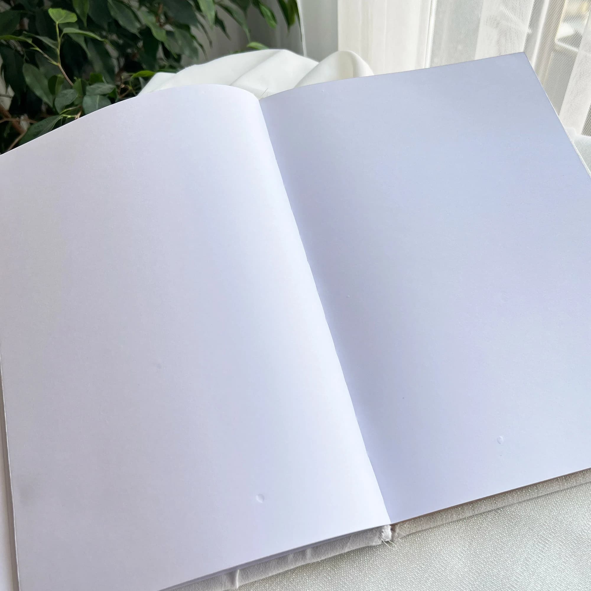 Personalized Linen Wedding Guest Book: Hard Cover Photo Album - image 4